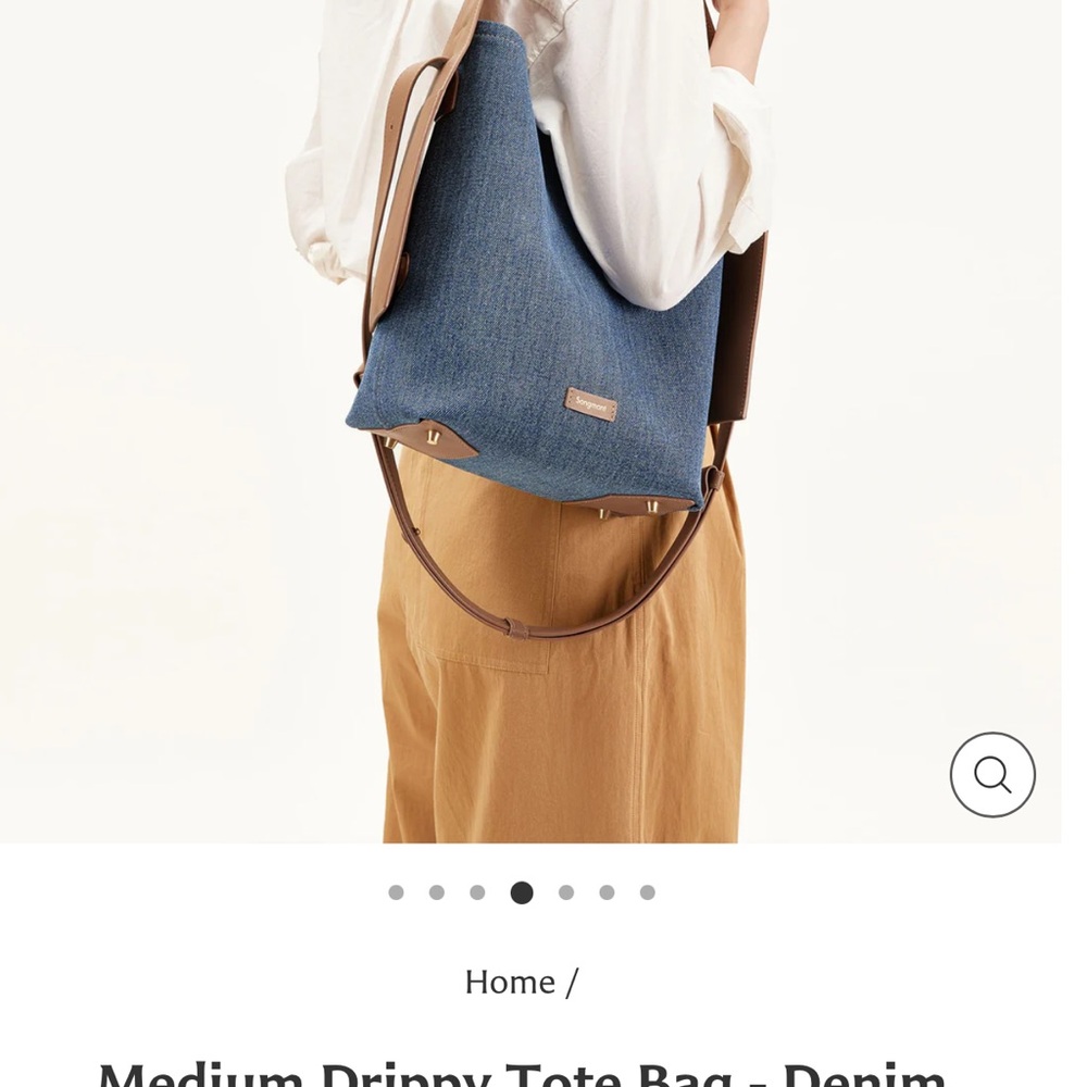 Songmont Denim and Brown Hobo Bag - New Without Tags